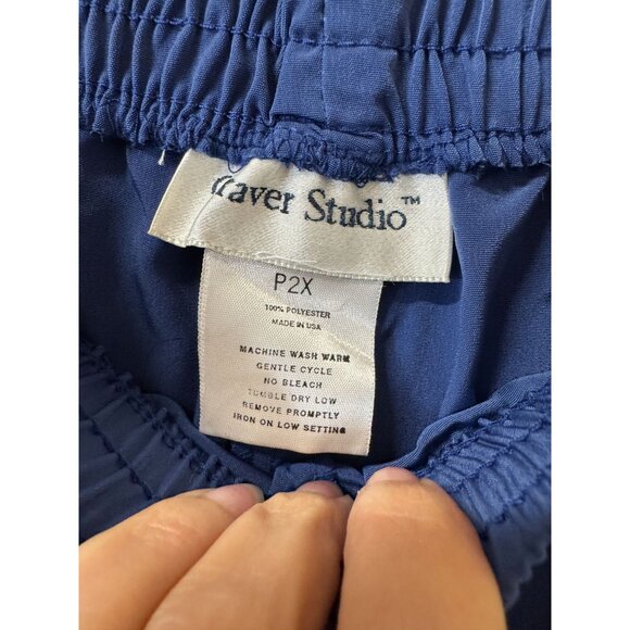 Graver Studio Silky Blues Petite Print Tunic & Chambray Pants Set 2X NWT - Picture 7 of 7